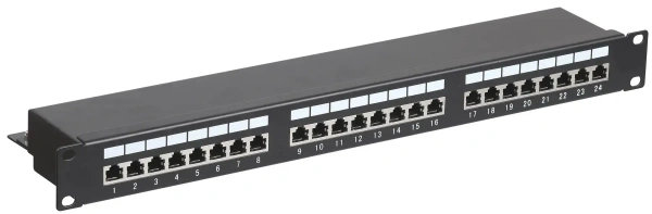 Патч панель FORTEC FTP 5e cat ,24порта,Pass fluke